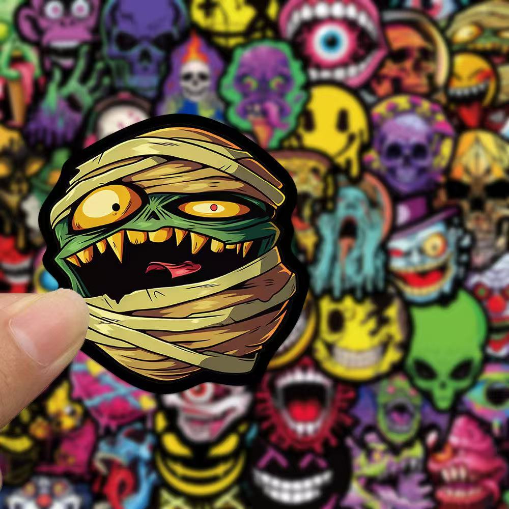 Horror Ghost Face Stickers – 50pcs
