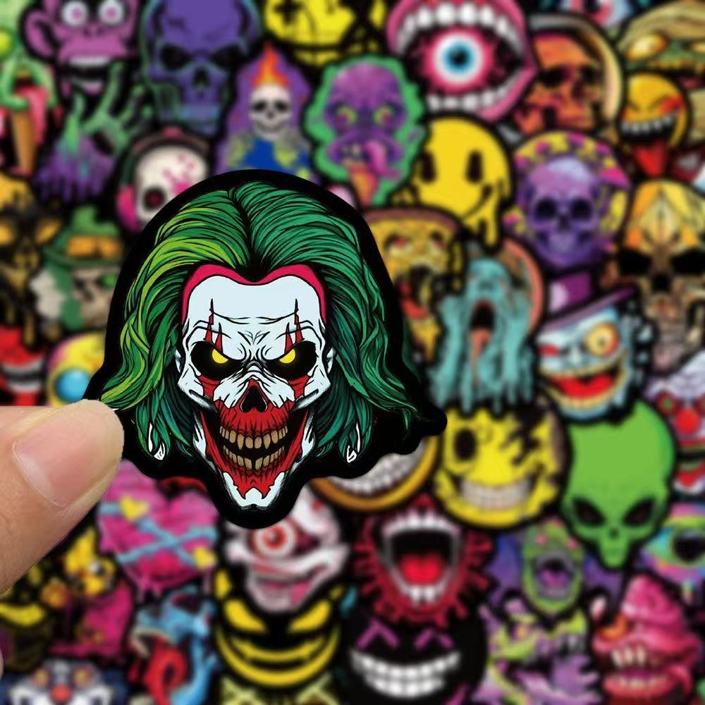 Horror Ghost Face Stickers – 50pcs