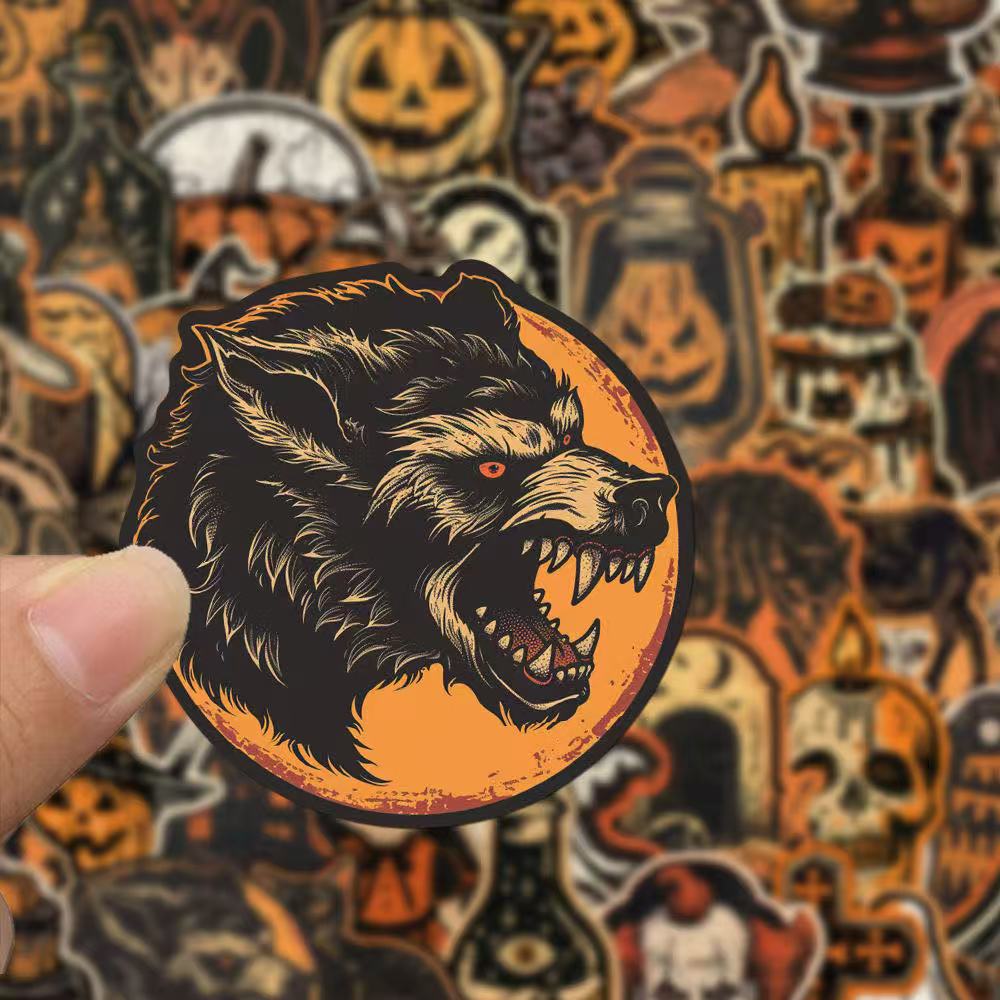 Vintage Halloween Stickers – 50pcs