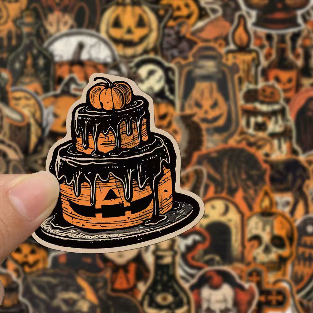 Vintage Halloween Stickers – 50pcs