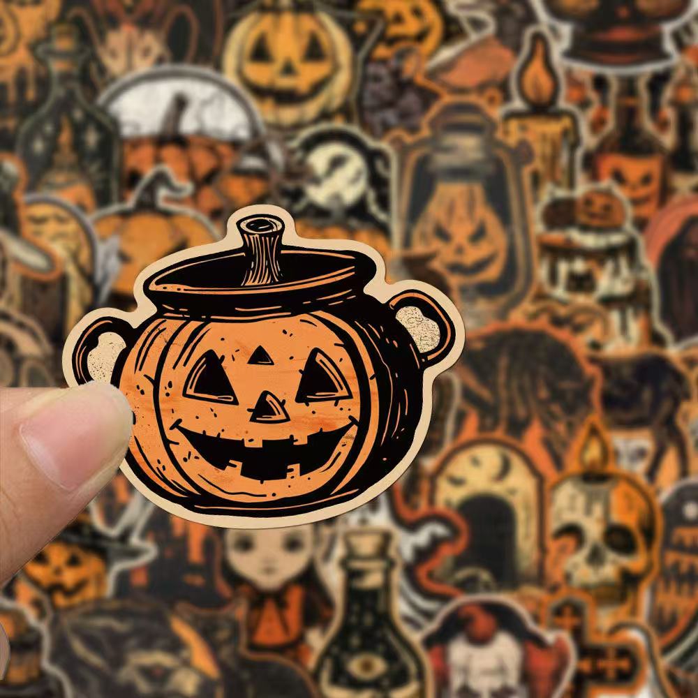 Vintage Halloween Stickers – 50pcs