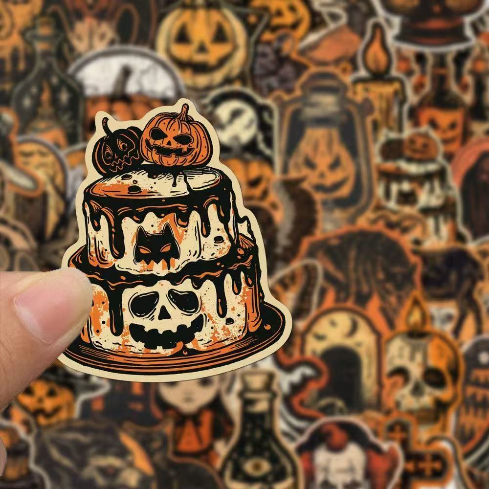 Vintage Halloween Stickers – 50pcs