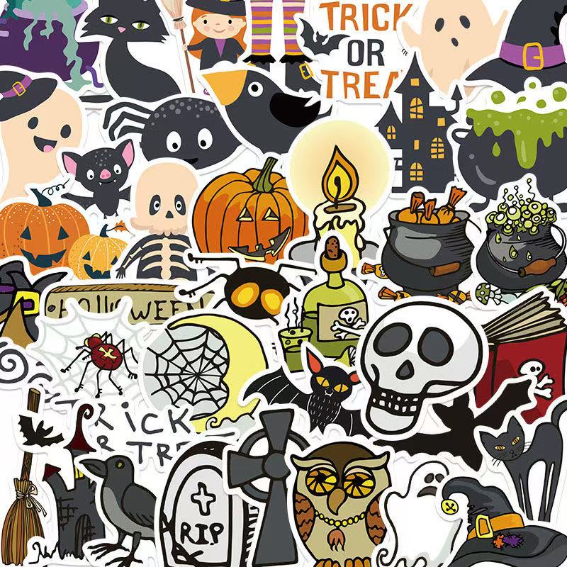 Halloween Carnival Stickers – 50pcs