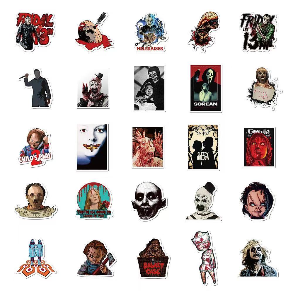 Horror Icon Stickers – 50pcs