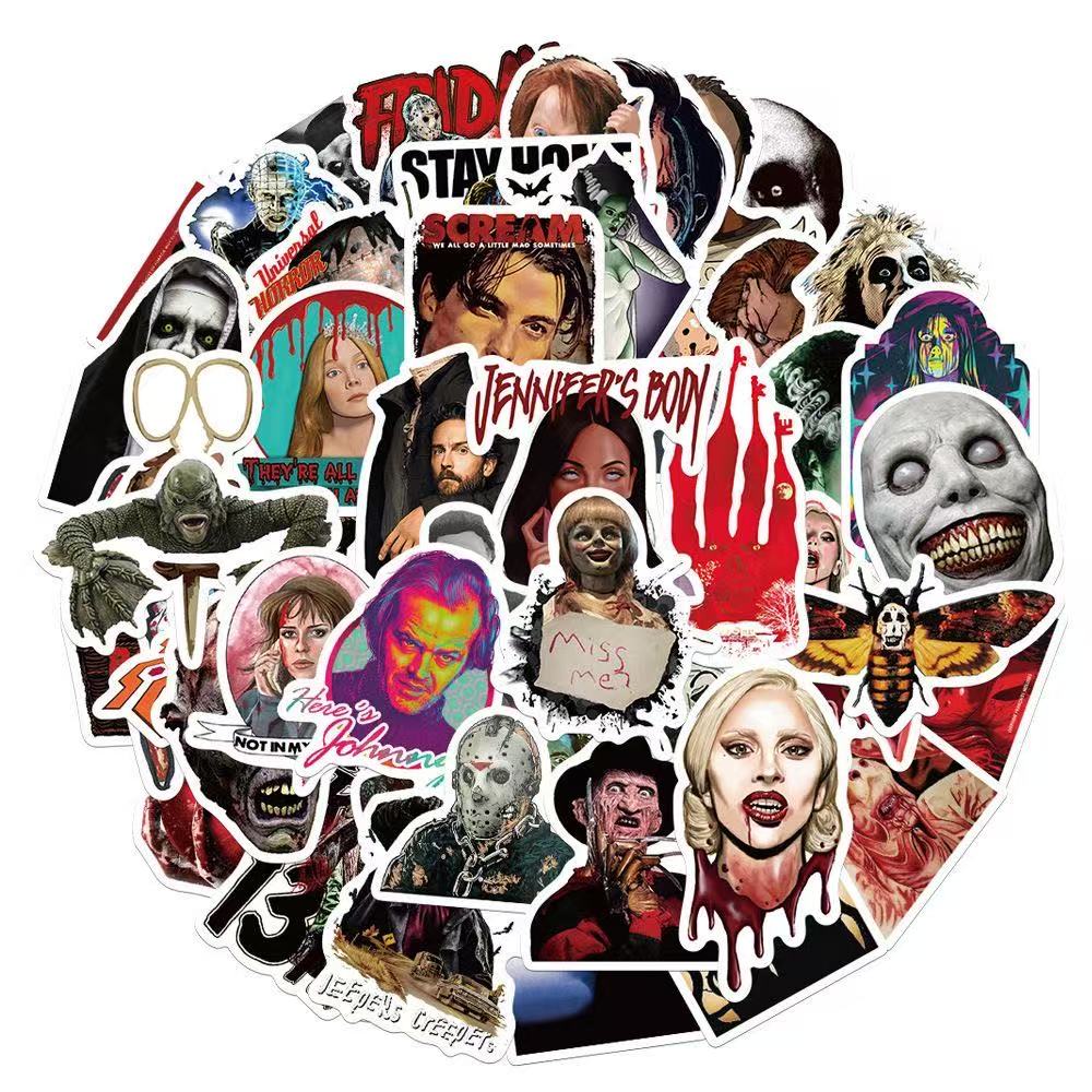Horror Icon Stickers – 50pcs