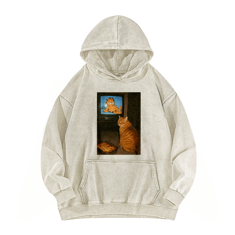 Garfield Fan Cat Washed Hoodie