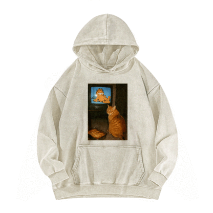 Garfield Fan Cat Washed Hoodie