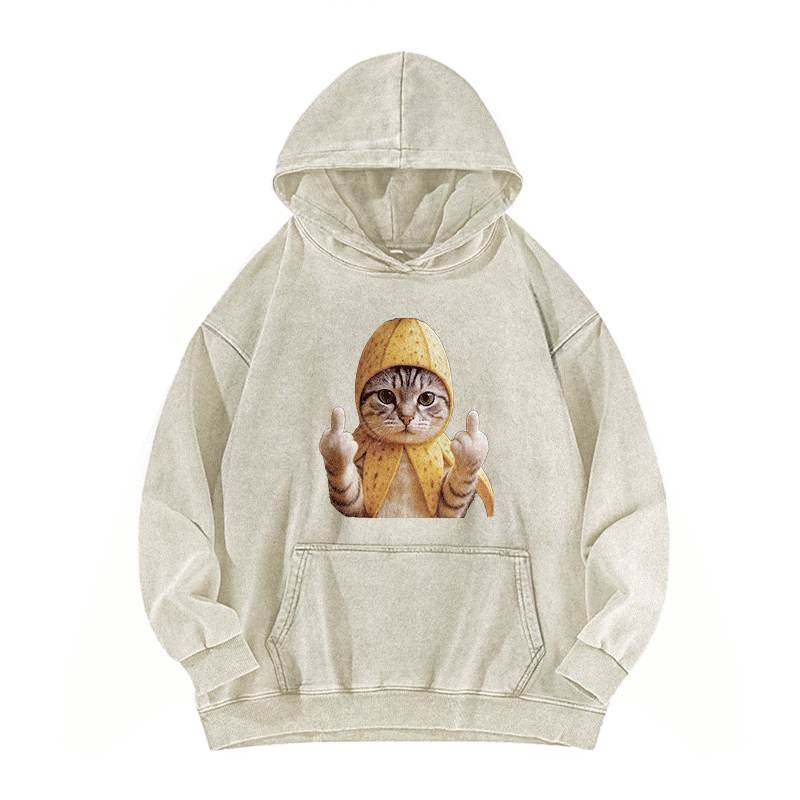 Banana Cat Supreme Washed Hoodie