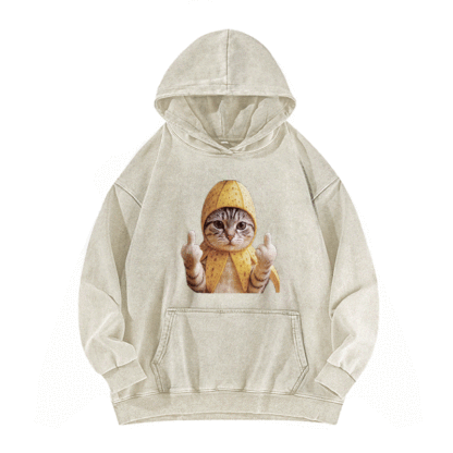 Banana Cat Supreme Washed Hoodie