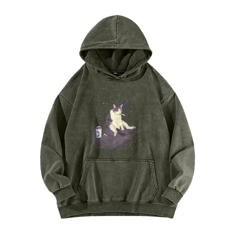 Feline After Hours Washed Hoodie