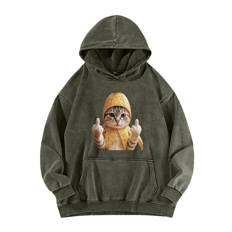 Banana Cat Supreme Washed Hoodie