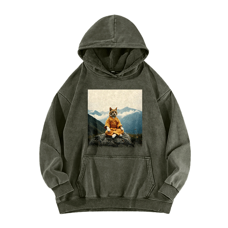 Zen Whisker Sage Washed Hoodie