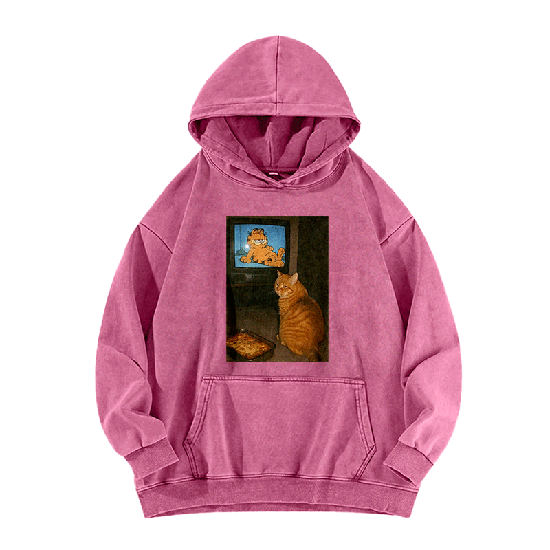 Garfield Fan Cat Washed Hoodie