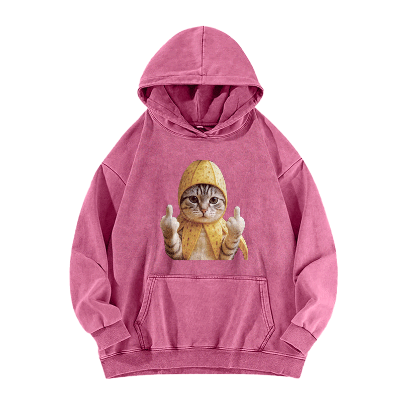 Banana Cat Supreme Washed Hoodie