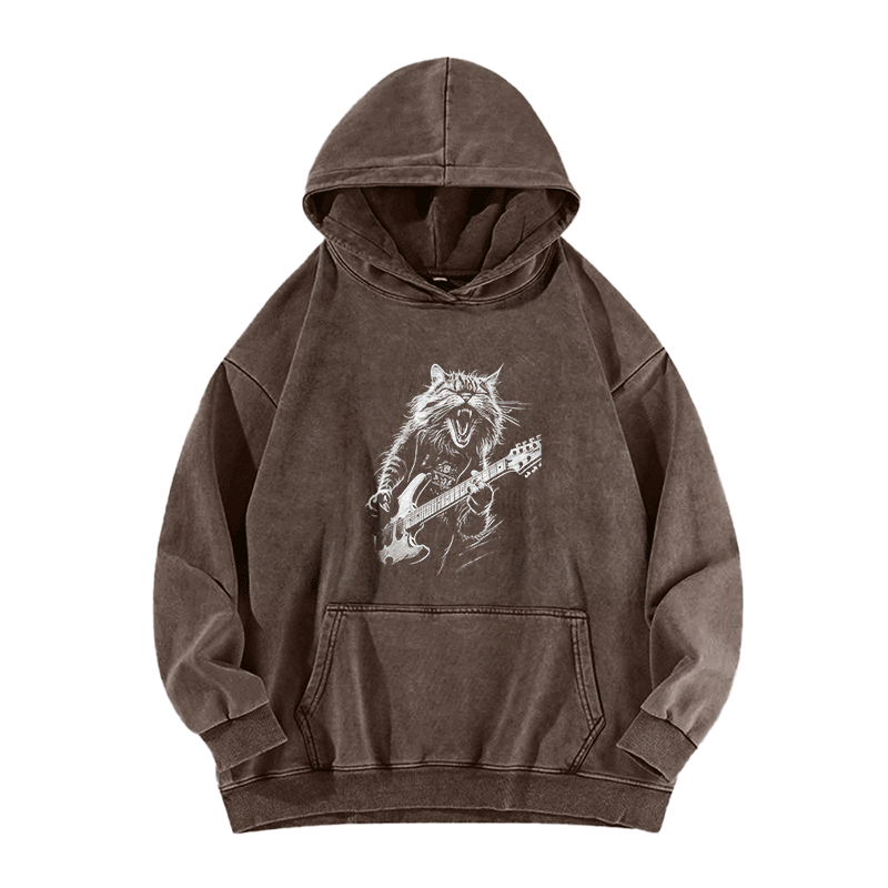 Rock Meowt Washed Hoodie