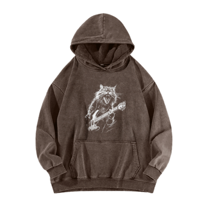 Rock Meowt Washed Hoodie