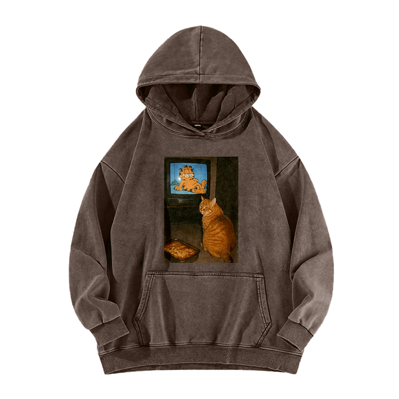 Garfield Fan Cat Washed Hoodie
