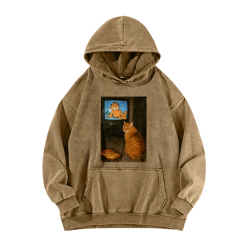 Garfield Fan Cat Washed Hoodie