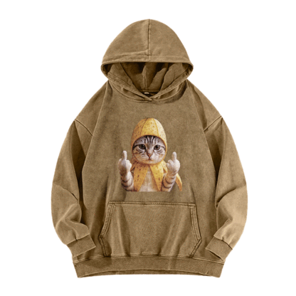 Banana Cat Supreme Washed Hoodie