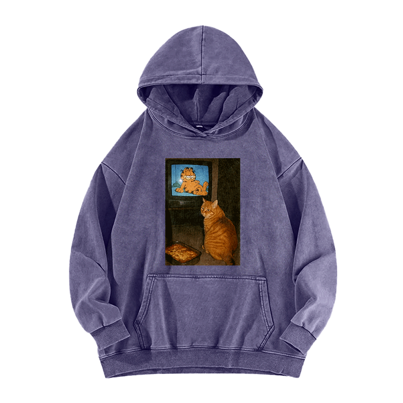Garfield Fan Cat Washed Hoodie