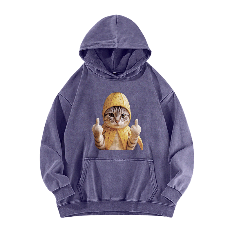 Banana Cat Supreme Washed Hoodie