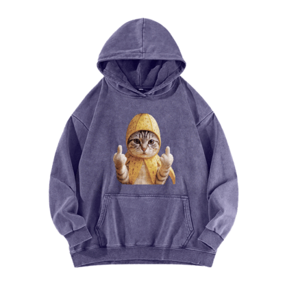 Banana Cat Supreme Washed Hoodie