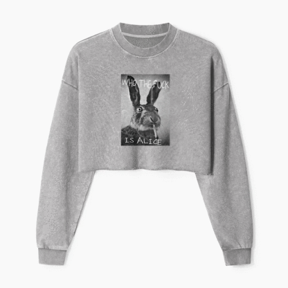Who The Fck Is Alice Washed Crop Sweatshirt
