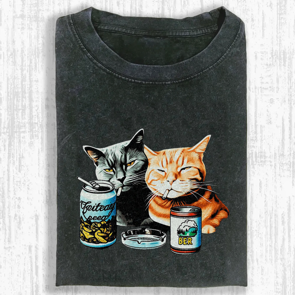 Feline Brews Washed T-shirt