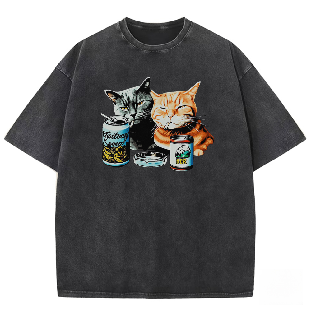 Feline Brews Washed T-shirt