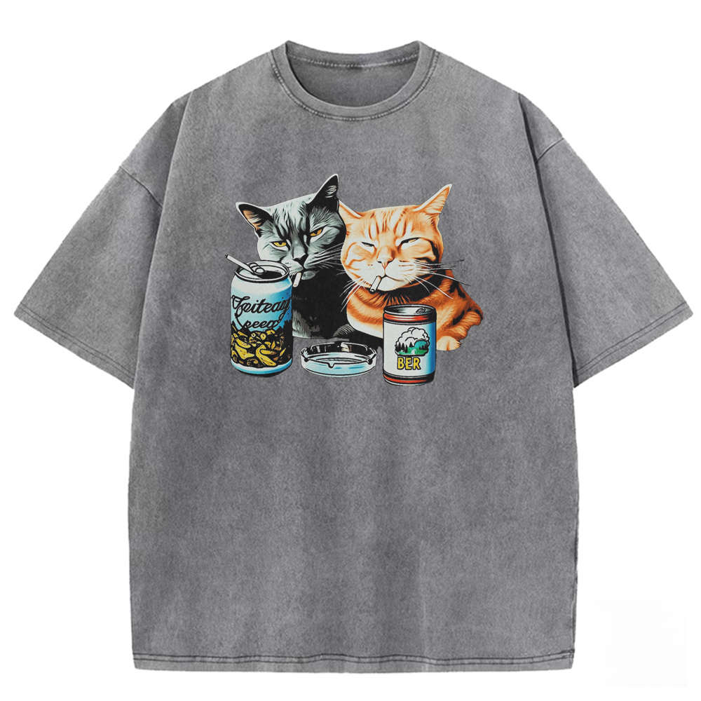 Feline Brews Washed T-shirt