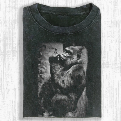 Primates Ponder Washed T-shirt