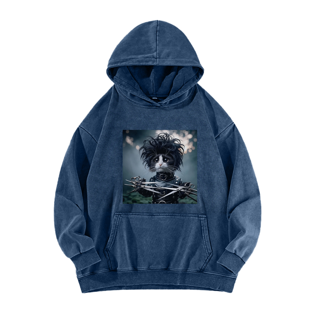 Edward the Cat Barber Washed Hoodie