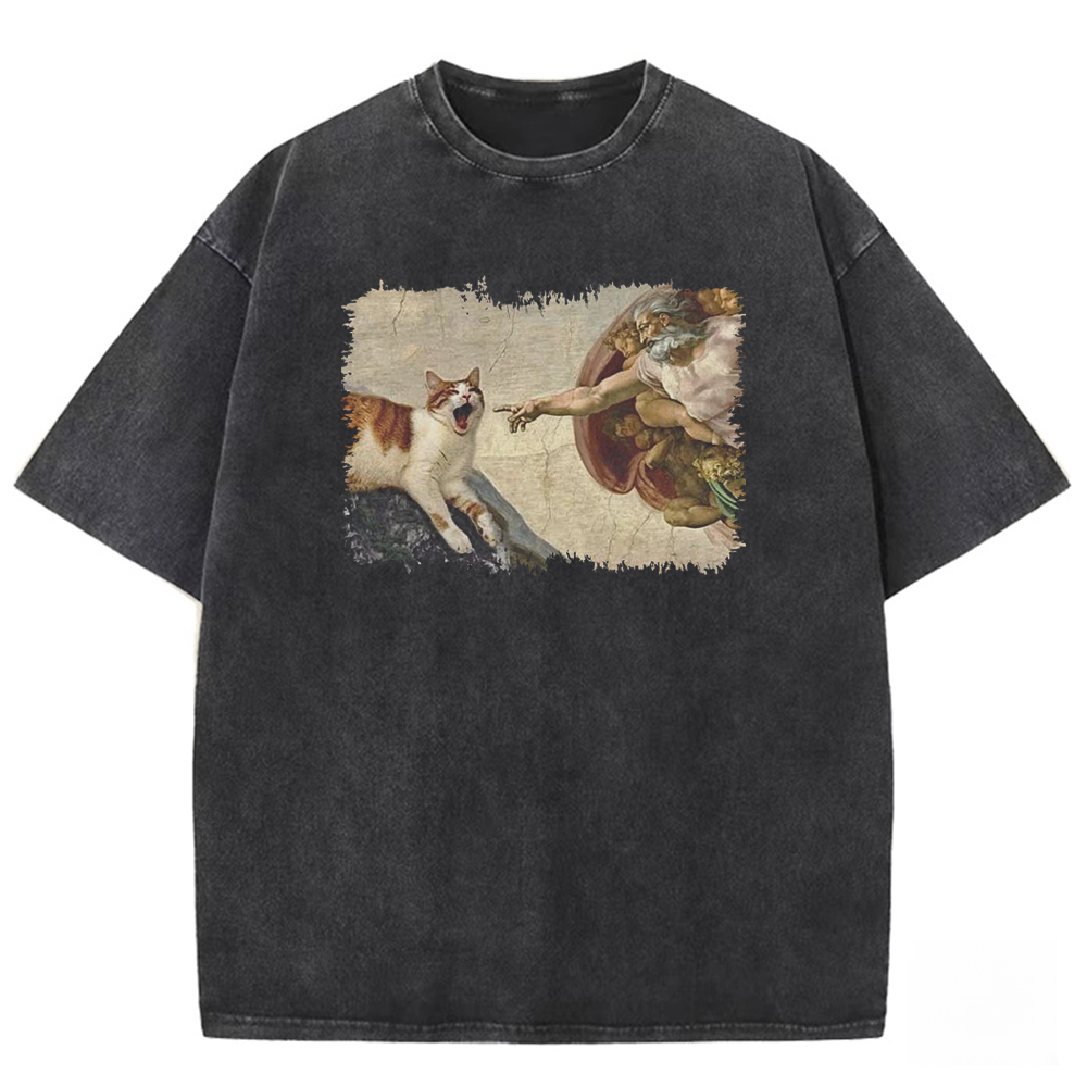 Creation Meow Washed T-shirt