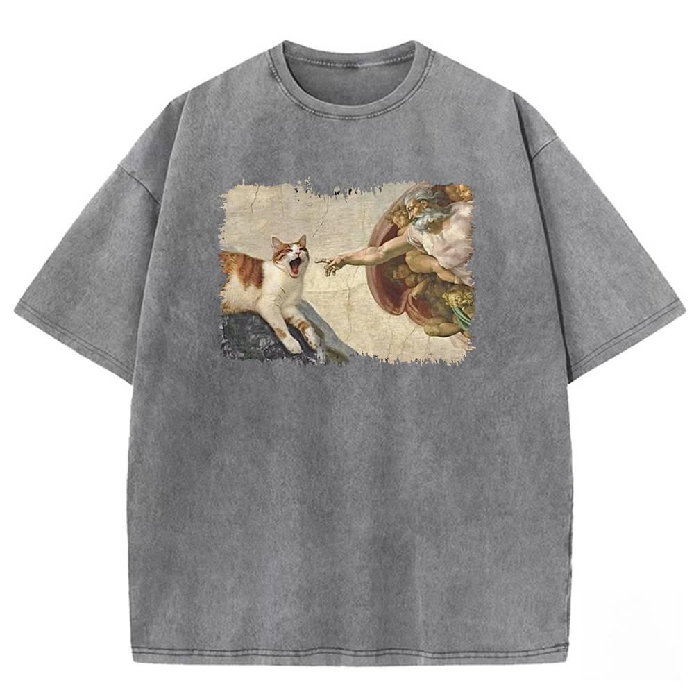 Creation Meow Washed T-shirt
