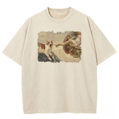 Creation Meow Washed T-shirt