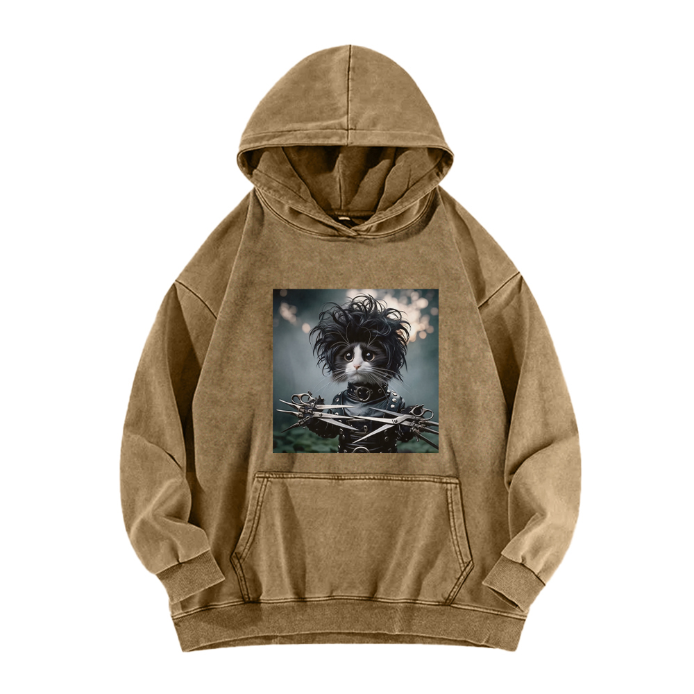 Edward the Cat Barber Washed Hoodie