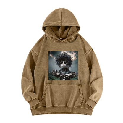 Edward the Cat Barber Washed Hoodie