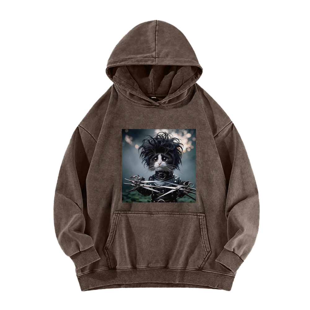 Edward the Cat Barber Washed Hoodie