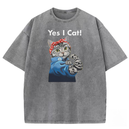 Feline Fortitude Washed T-shirt