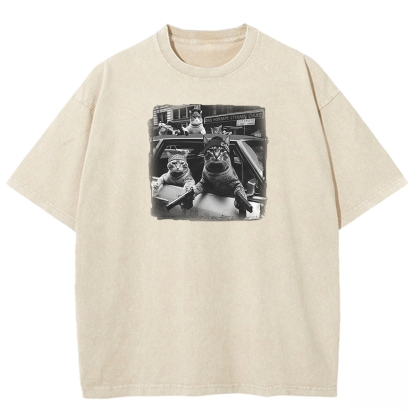 Whiskered Street Warriors Washed T-shirt