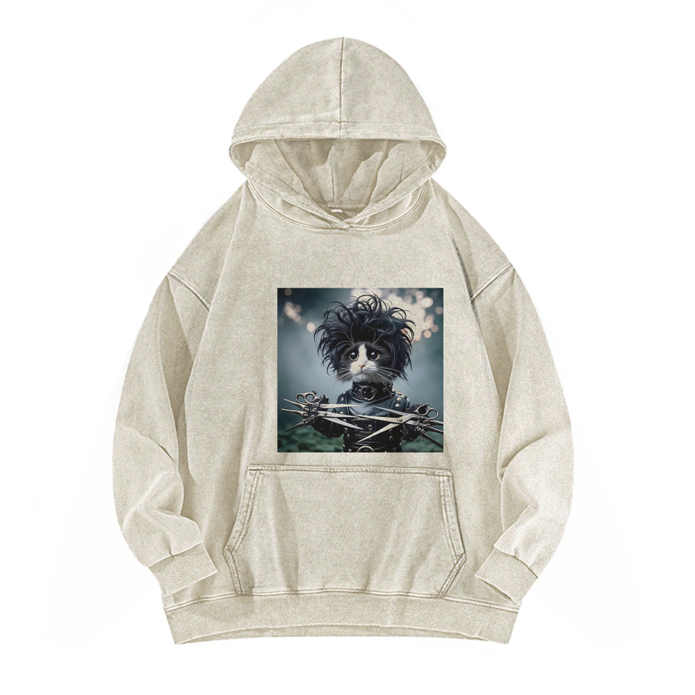 Edward the Cat Barber Washed Hoodie