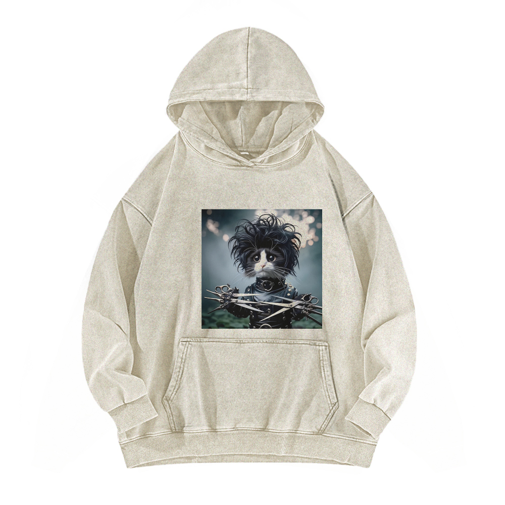 Edward the Cat Barber Washed Hoodie