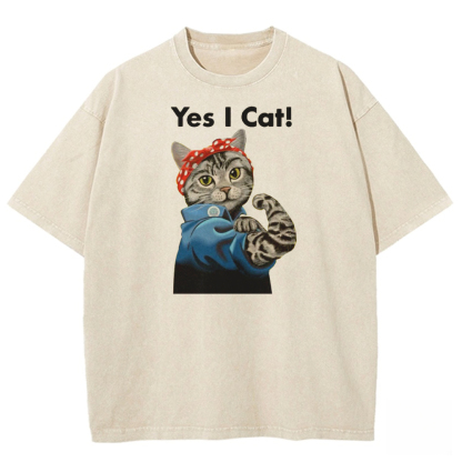 Feline Fortitude Washed T-shirt