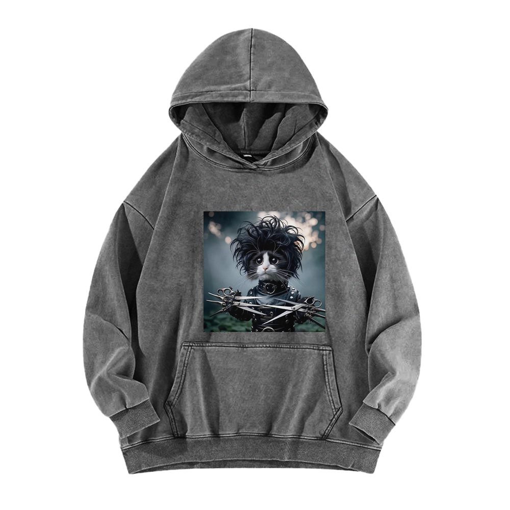 Edward the Cat Barber Washed Hoodie