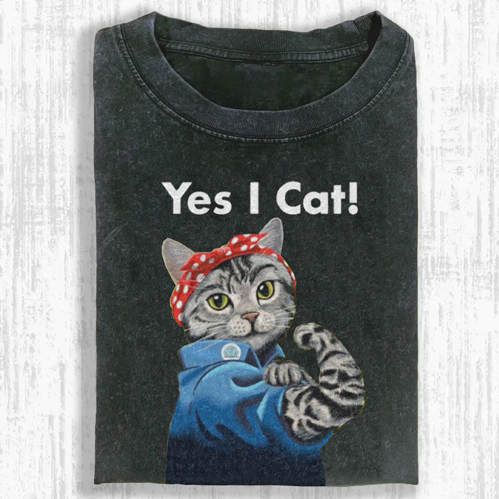 Feline Fortitude Washed T-shirt