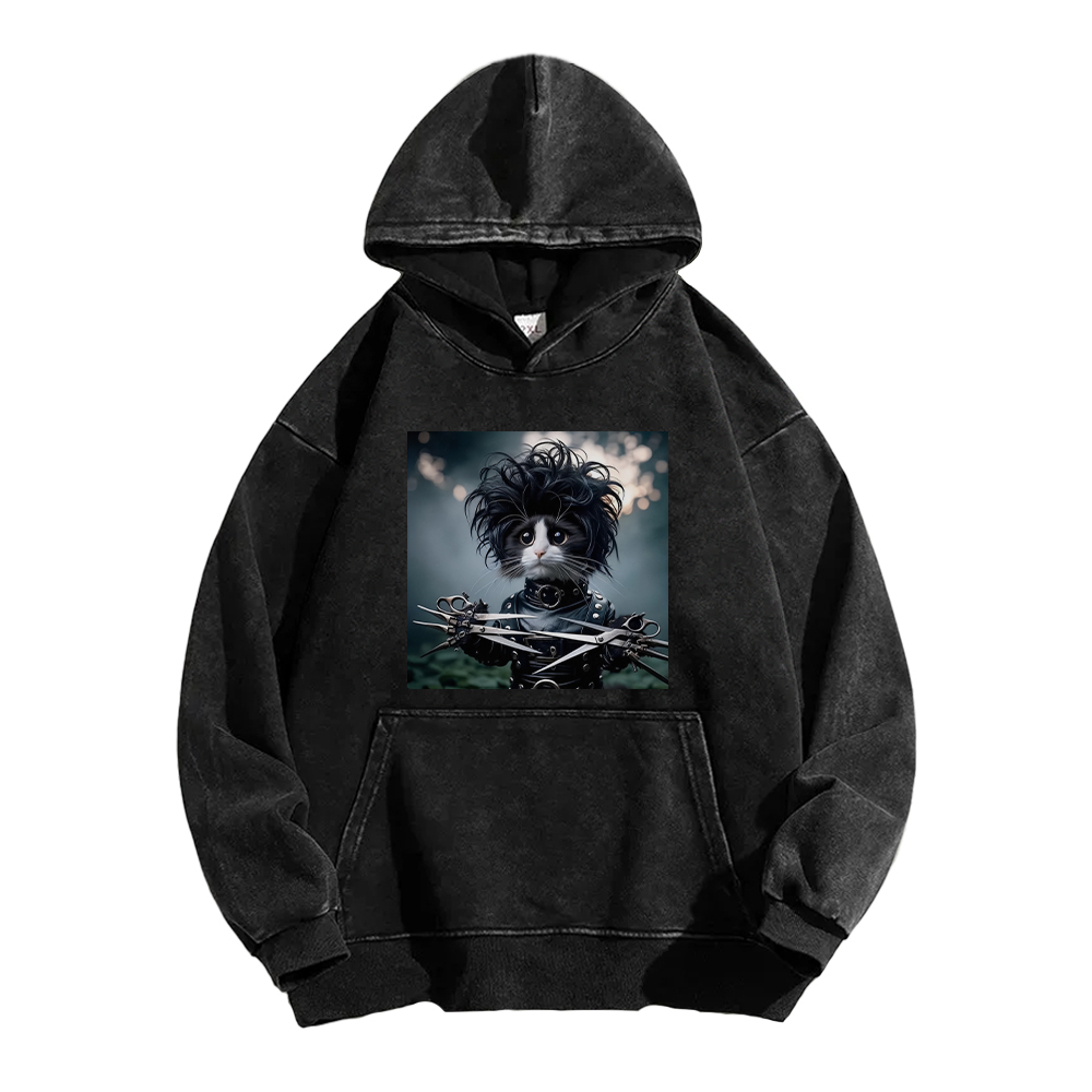 Edward the Cat Barber Washed Hoodie