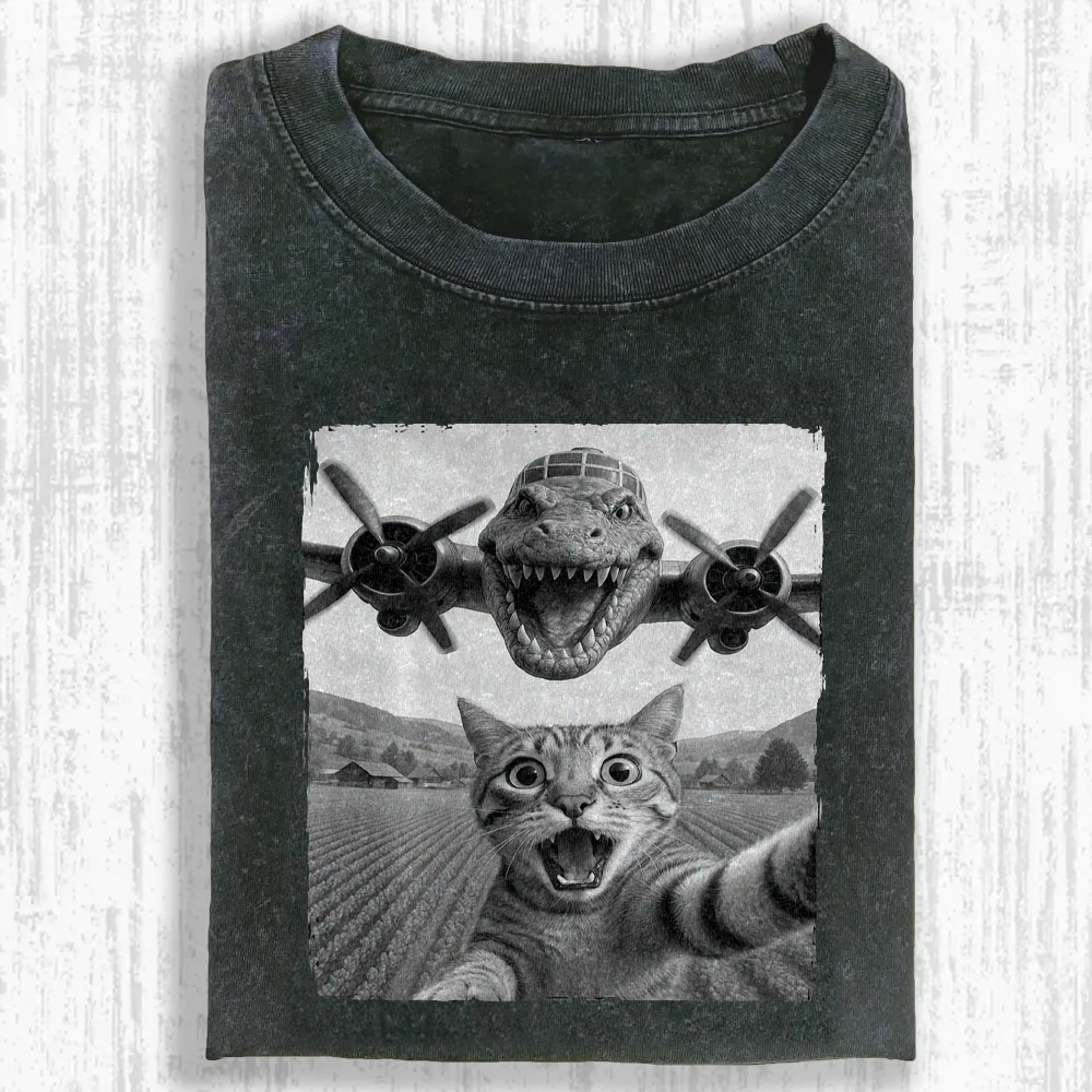 Prehistoric Pursuit Washed T-shirt