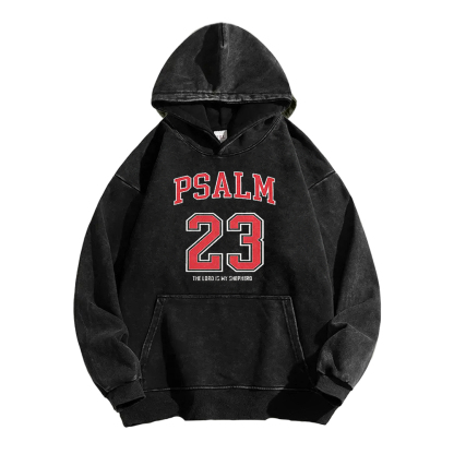 PSALM 23 THE LORD IS MY SHEPHERD Washed Hoodie