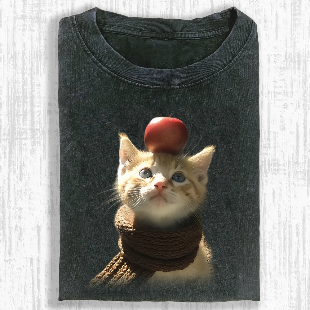 Wacky Cat Washed T-shirt