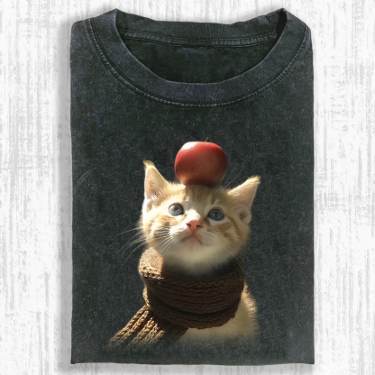 Wacky Cat Washed T-shirt